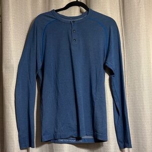 lululemon athletica Men's Long-Sleeve Navy Henley